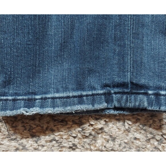 Rock Revival Moto Taniel Slim Stretch Distressed Thick Stitched Jeans Mens 31x28 - Picture 7 of 12